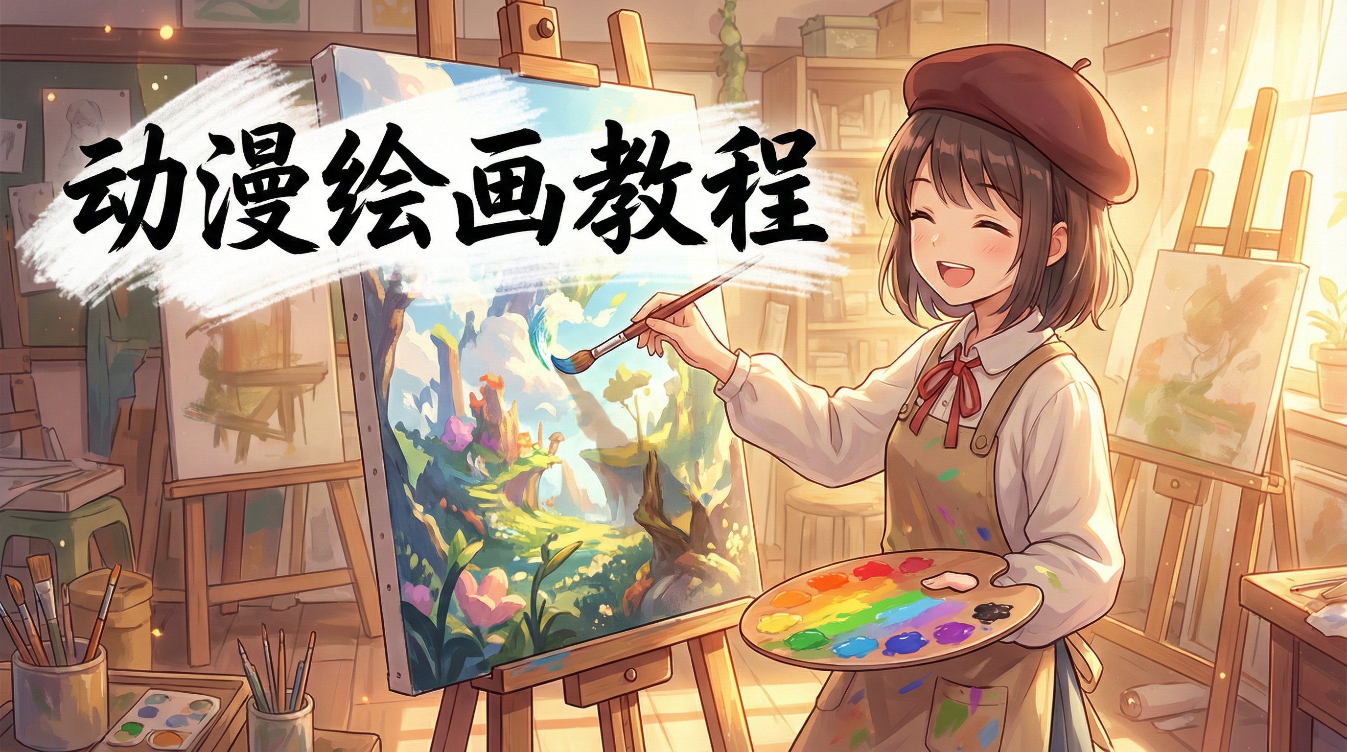 陈美娇动漫绘画教程-水彩动漫演示